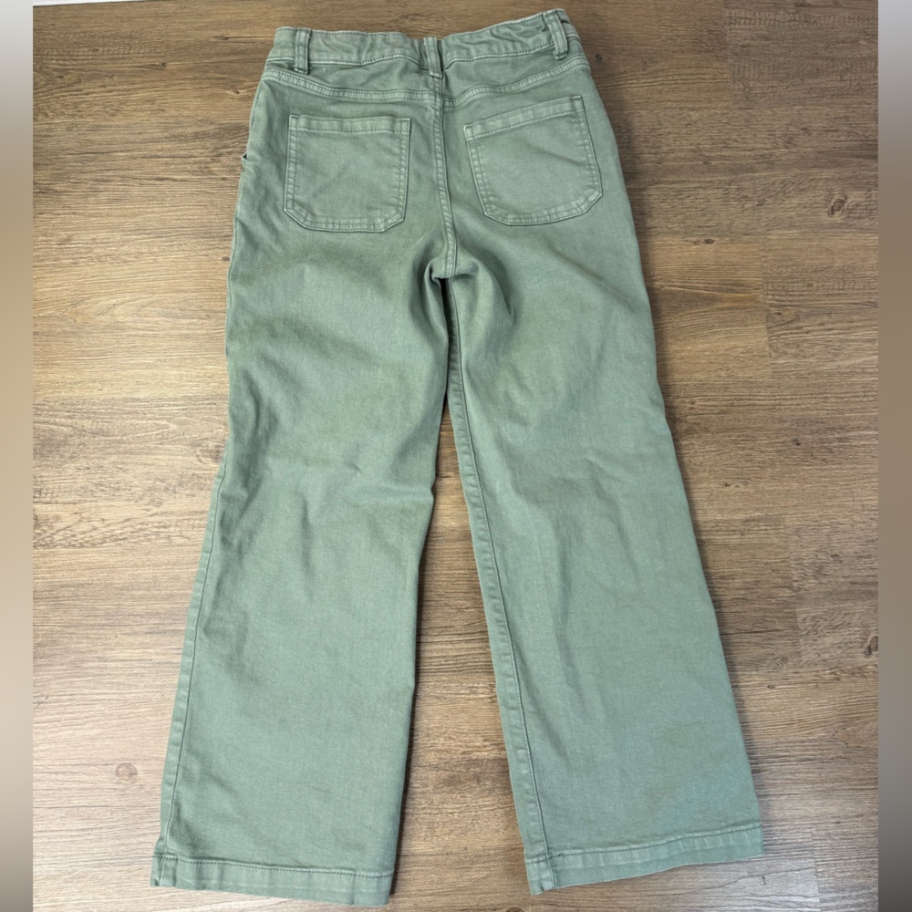 Cat & Jack Girls Sage Green Wide Leg Jeans, size 12 - Picture 8 of 8